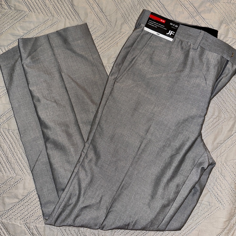 NWT JF slim fit gray dress pants